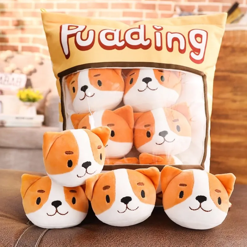 Kawaii Therapy Mini Stuffed Animals | Cute Stuffed Animals<A Bag of Kawaii Shiba Inu Pudding Plushies