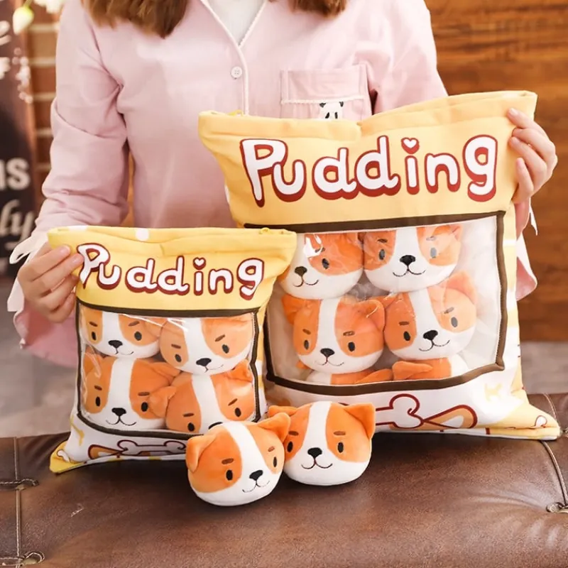 Kawaii Therapy Mini Stuffed Animals | Cute Stuffed Animals<A Bag of Kawaii Shiba Inu Pudding Plushies