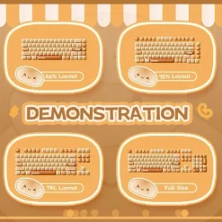 Kawaii Therapy Keyboards & Keycaps<Akko Steam Bun Wonderland Mog Design 138pcs Keycaps