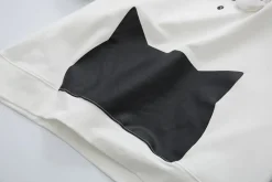 Kawaii Therapy Clothing<Japanese Neko Cat Short Sleeve Hoodie