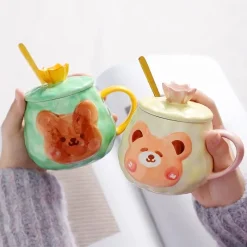 Kawaii Therapy Bottles<Kawaii Animal Bear Ceramic Cup (450ml)