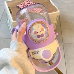 Kawaii Therapy Bottles<Kawaii Animal Pastel Straw Bottle (820ml) – Limited Edition