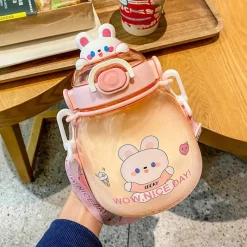 Kawaii Therapy Bottles<Kawaii Animal Style Jumbo Straw Bottle (1300ml)