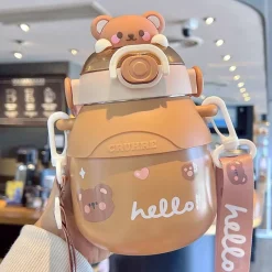 Kawaii Therapy Bottles<Kawaii Animal Style Thermal Straw Bottle – Limited Edition