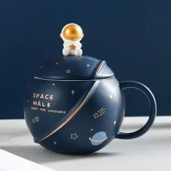 Kawaii Therapy Bottles<Kawaii Astronaut Space Ceramic Coffee Cup (400ml)