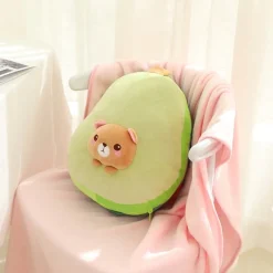 Kawaii Therapy Fruit<Kawaii Avocado Stuffed Bear Plush Pillow
