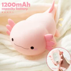 Kawaii Therapy Kawaii Lamps<Kawaii Axolotl Silicone Night Lamp – Limited Edition