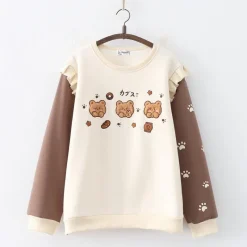 Kawaii Therapy Clothing<Kawaii Bear Biscuit Harajuku Sweater – Special Edition