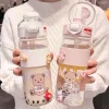 Kawaii Therapy Bottles<Kawaii Bear Boba Tea Straw Bottle (1100ml) – Limited Edition
