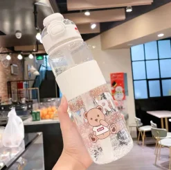 Kawaii Therapy Bottles<Kawaii Bear Boba Tea Straw Bottle (1100ml) – Limited Edition