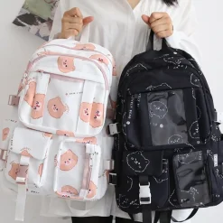 Kawaii Therapy School Backpacks | Preppy Backpacks<Kawaii Bear Harajuku Canvas Backpack – Limited Edition