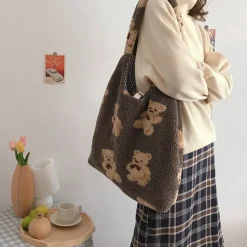 Kawaii Therapy Shoulder Bags | Animal Backpacks<Kawaii Bear Harajuku Style Tote Sling Bag