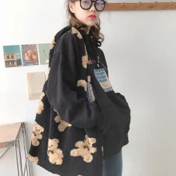 Kawaii Therapy Shoulder Bags | Animal Backpacks<Kawaii Bear Harajuku Style Tote Sling Bag