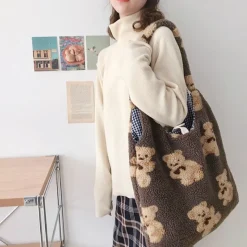 Kawaii Therapy Shoulder Bags | Animal Backpacks<Kawaii Bear Harajuku Style Tote Sling Bag