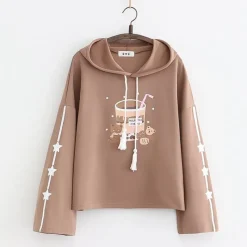 Kawaii Therapy Clothing<Kawaii Bear Milk Tea Harajuku Hoodie – Limited Edition