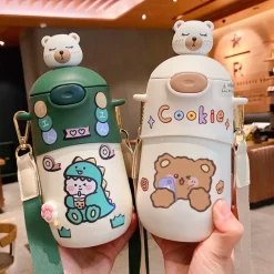 Kawaii Therapy Bottles<Kawaii Bear Sticker Thermal Flask (500ml) – Limited Edition