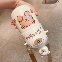 Kawaii Therapy Bottles<Kawaii Bear Sticker Thermal Flask (500ml) – Limited Edition