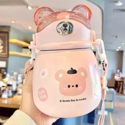 Kawaii Therapy Bottles<Kawaii Bear Thermal Flask Straw Bottle (800ml)