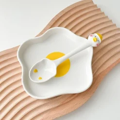 Kawaii Therapy Bottles<Kawaii Breakfast Egg Yolk Ceramic Plate Set