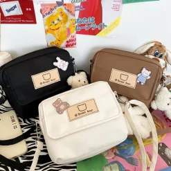 Kawaii Therapy Tote Bags | Mini Bags<Kawaii Brown Bear Harajuku Sling Bag