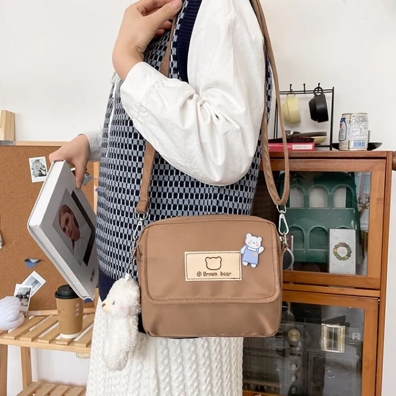 Kawaii Therapy Tote Bags | Mini Bags<Kawaii Brown Bear Harajuku Sling Bag