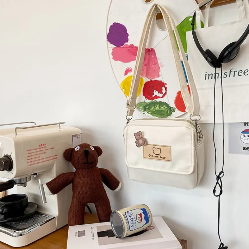 Kawaii Therapy Tote Bags | Mini Bags<Kawaii Brown Bear Harajuku Sling Bag