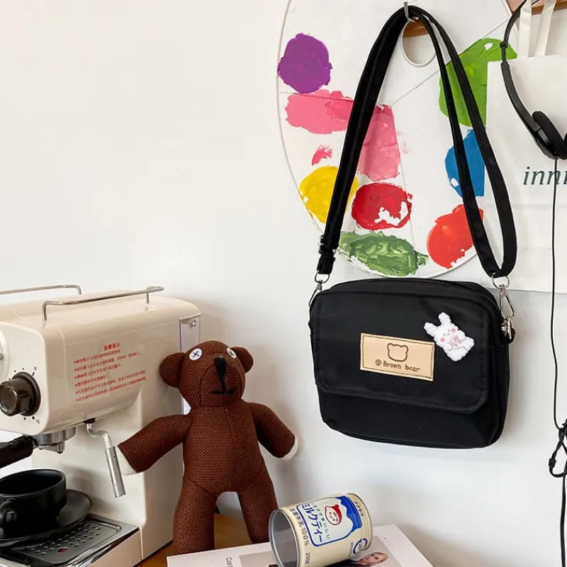Kawaii Therapy Tote Bags | Mini Bags<Kawaii Brown Bear Harajuku Sling Bag