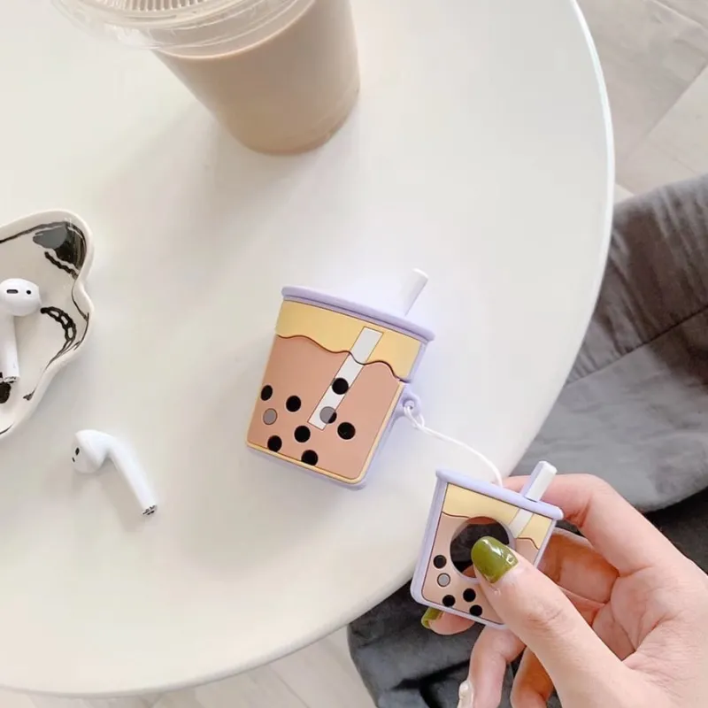 Kawaii Therapy Earphone Case<Kawaii Bubble Tea Earphone Protective Case