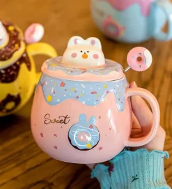 Kawaii Therapy Bottles<Kawaii Bunny Donut Ceramic Cup – Special Edition