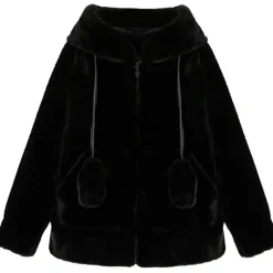 Kawaii Therapy Clothing<Kawaii Bunny Ears Fluffy Harajuku Coat – Special Edition