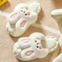 Kawaii Therapy Shoes | Slippers<Kawaii Bunny Ears Plush Slippers – Limited Edition