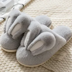 Kawaii Therapy Slippers<Kawaii Bunny Ears Warm Fuzzy Slippers – Limited Edition