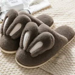 Kawaii Therapy Slippers<Kawaii Bunny Ears Warm Fuzzy Slippers – Limited Edition