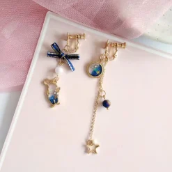 Kawaii Therapy Earrings<Kawaii Bunny Galaxy Star Korea Earrings – Limited Edition