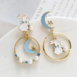 Kawaii Therapy Earrings<Kawaii Bunny Moon Earrings – Limited Edition