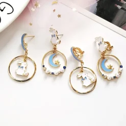 Kawaii Therapy Earrings<Kawaii Bunny Moon Earrings – Limited Edition