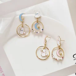 Kawaii Therapy Earrings<Kawaii Bunny Moon Earrings – Limited Edition