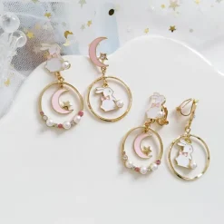 Kawaii Therapy Earrings<Kawaii Bunny Moon Earrings – Limited Edition