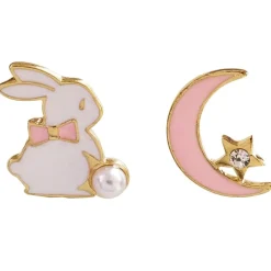 Kawaii Therapy Earrings<Kawaii Bunny Moon Fashion Stud Earrings