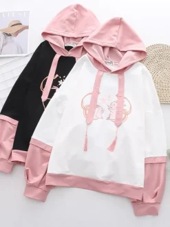 Kawaii Therapy Clothing<Kawaii Bunny Sakura Harajuku Hoodie – Special Edition