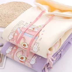 Kawaii Therapy Clothing<Kawaii Bunny Sweet Strawberry Hoodie – Limited Edition
