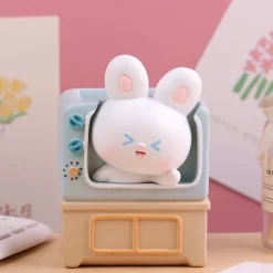 Kawaii Therapy Desk Organizers | Doll House<Kawaii Bunny TV Stationery Holder Doll – Limited Edition