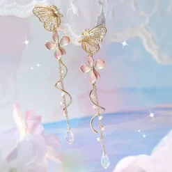 Kawaii Therapy Earrings<Kawaii Butterfly Cherry Blossom Earrings – Limited Edition