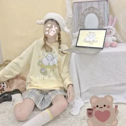 Kawaii Therapy Clothing<Kawaii Candy Floss Pastel Sheep Hoodie – Special Edition