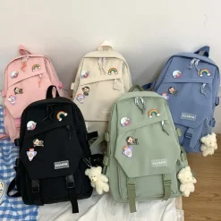 Kawaii Therapy Korea Style Backpacks | College Backpacks<Kawaii Canvas Korea Style Backpack – Limited Edition