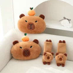Kawaii Therapy Seat Cushions | Capybara<Kawaii Capybara Headrest Seatbelt Cushion – Limited Edition