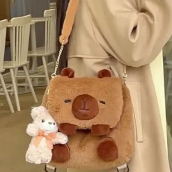 Kawaii Therapy Shoulder Bags | Animal Backpacks<Kawaii Capybara Plush Shoulder Bag – Limited Edition