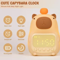 Kawaii Therapy Kawaii Lamps<Kawaii Capybara USB LED Alarm Clock – Limited Edition