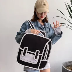 Kawaii Therapy Preppy Backpacks<Kawaii Cartoon 3D Canvas Backpack – Limited Edition