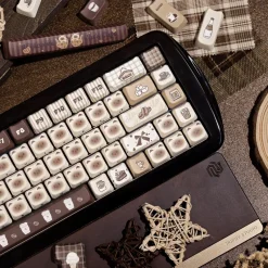 Kawaii Therapy Keyboards & Keycaps<Kawaii Cat Coffee Cafe Themed Keycaps – Limited Edition